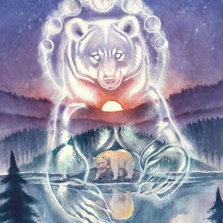 Spirit Bear' Sticker by Thornwolf